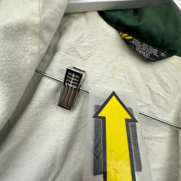 Vintage 70s Sears Snap Button Nylon Lined Coach Jacket Mens XL Tall Green Lined - Picture 9 of 12